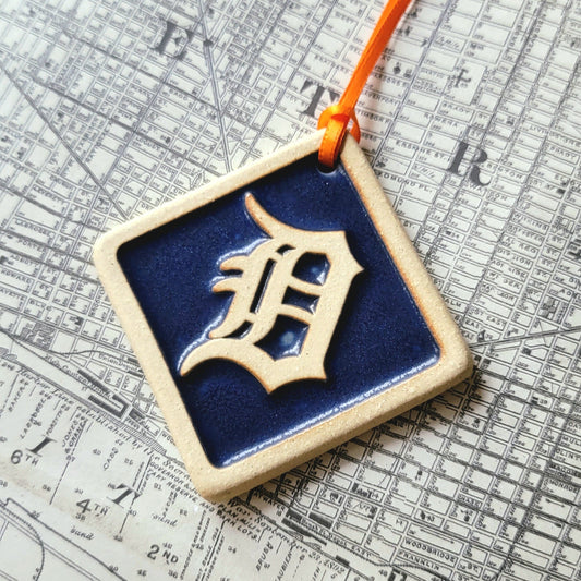 Tigers Old English "D" Ornament