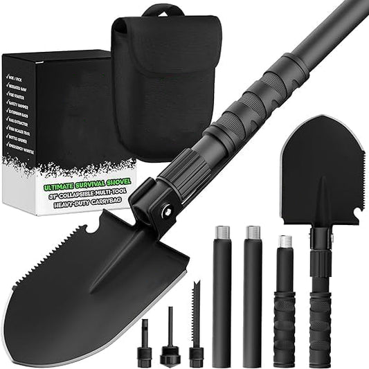🛠️ Ultimate Survival Shovel – All-in-One Outdoor Multi-Tool