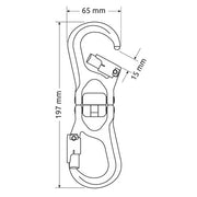 Lock Double Swivel Connector - High-Strength Multi-Function Carabiner (2pc)