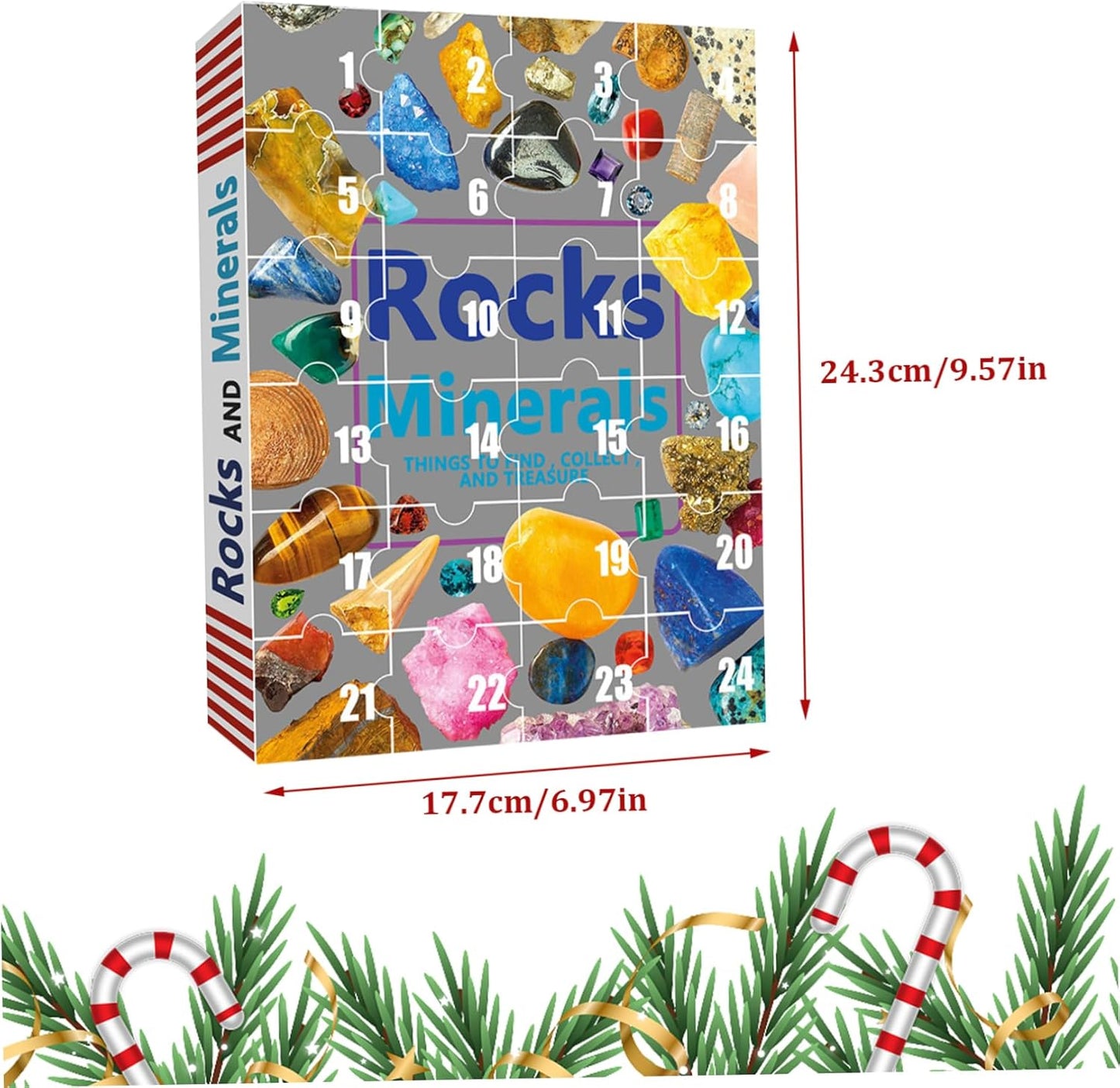 🌟 Kids Mineral Advent Calendar - 24 Rock Stones and Minerals
