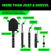 🛠️ Ultimate Survival Shovel – All-in-One Outdoor Multi-Tool