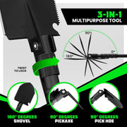 🛠️ Ultimate Survival Shovel – All-in-One Outdoor Multi-Tool