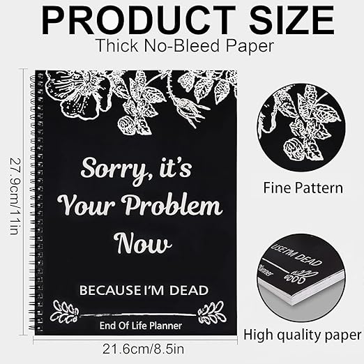 📘 End-of-Life Organizer Workbook – Witty, Wise &amp; Wonderfully Morbid