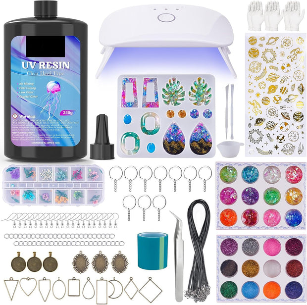 ✨ Complete UV Resin Jewelry Kit – Create Stunning DIY Crafts with Ease