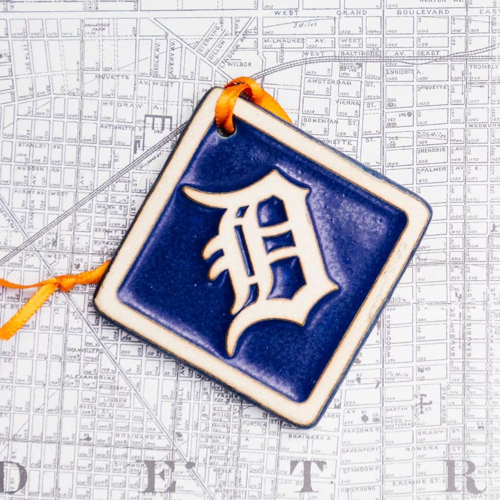 Tigers Old English "D" Ornament