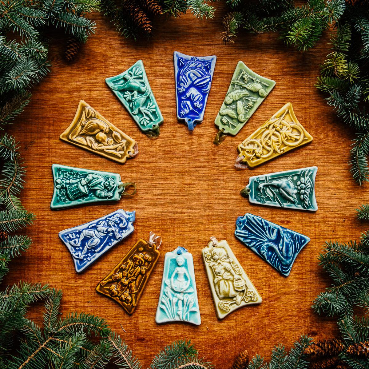 12 Days of Christmas Ornament Set